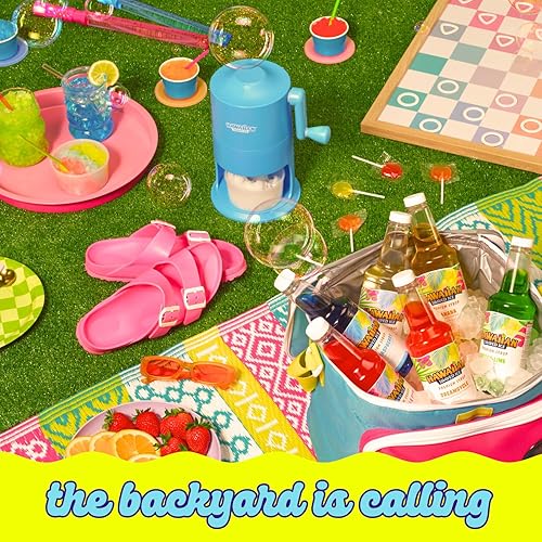 Miniatura 4 de Hawaiian Shaved Ice Máquina de cono de nieve y hielo afeitado S777 con perilla de ajuste de hoja y 5 tazas de molde de hielo de plástico