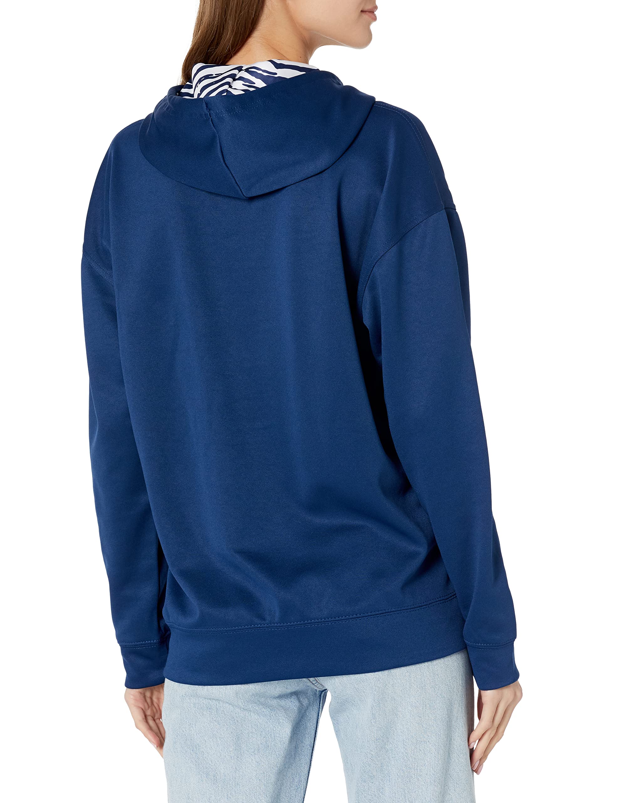 DALLAS COWBOYS WOMENS SOLID TEAM COLOR HOOD W/ 2-COLOR ZEBRA HOOD LINER