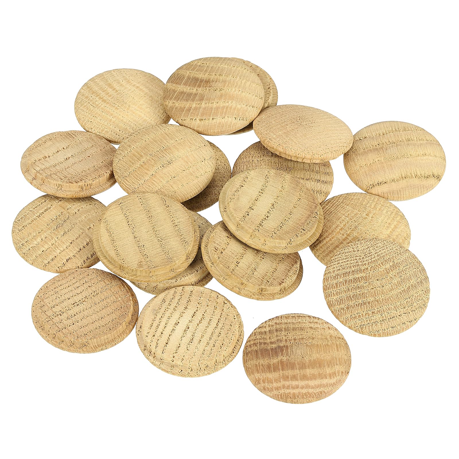 uxcell 20 Pcs 1.38 x 1.57 Inch Wood Hole Plugs, Wooden Screw Hole Cover