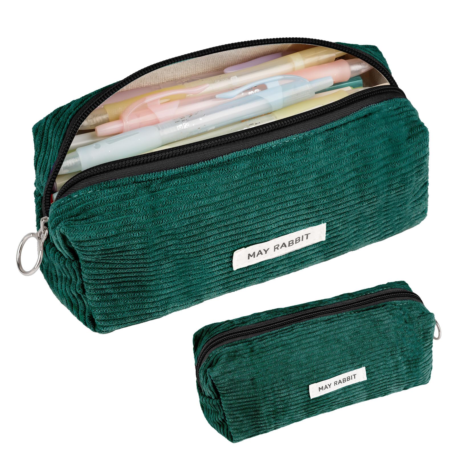 Deepton Pencil Case, Corduroy Cute Pencil Case, Pencilcase, Pen Pouch, Portable Stationery Pencil Bag, Makeup Bag - Image 2