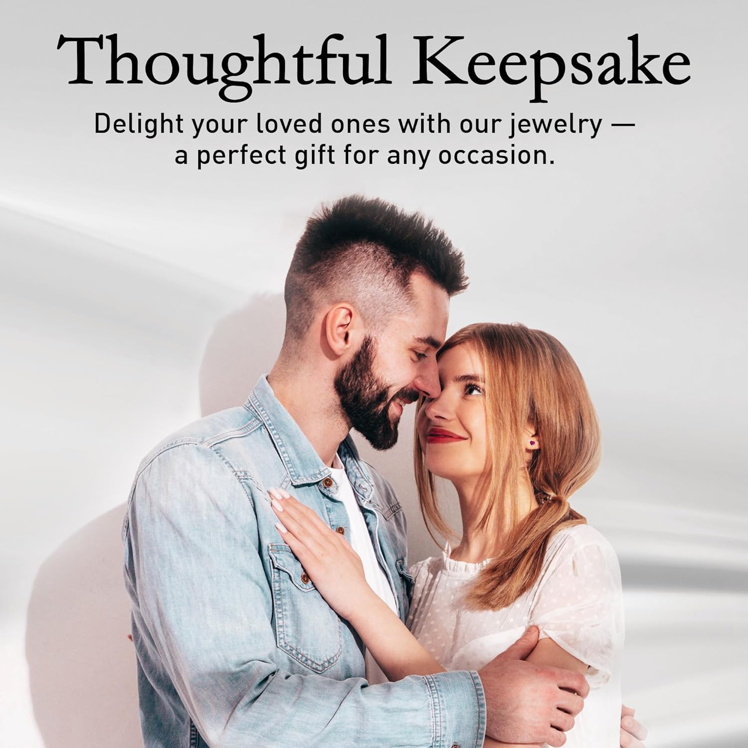 Women's Sterling Silver Stud Earrings 5mm with Heart Shape Cubic Zirconia Gemstone Earring Solitaire Prong Jewelry Gift for Wedding Christmas Valentine's Day Party - Image 6