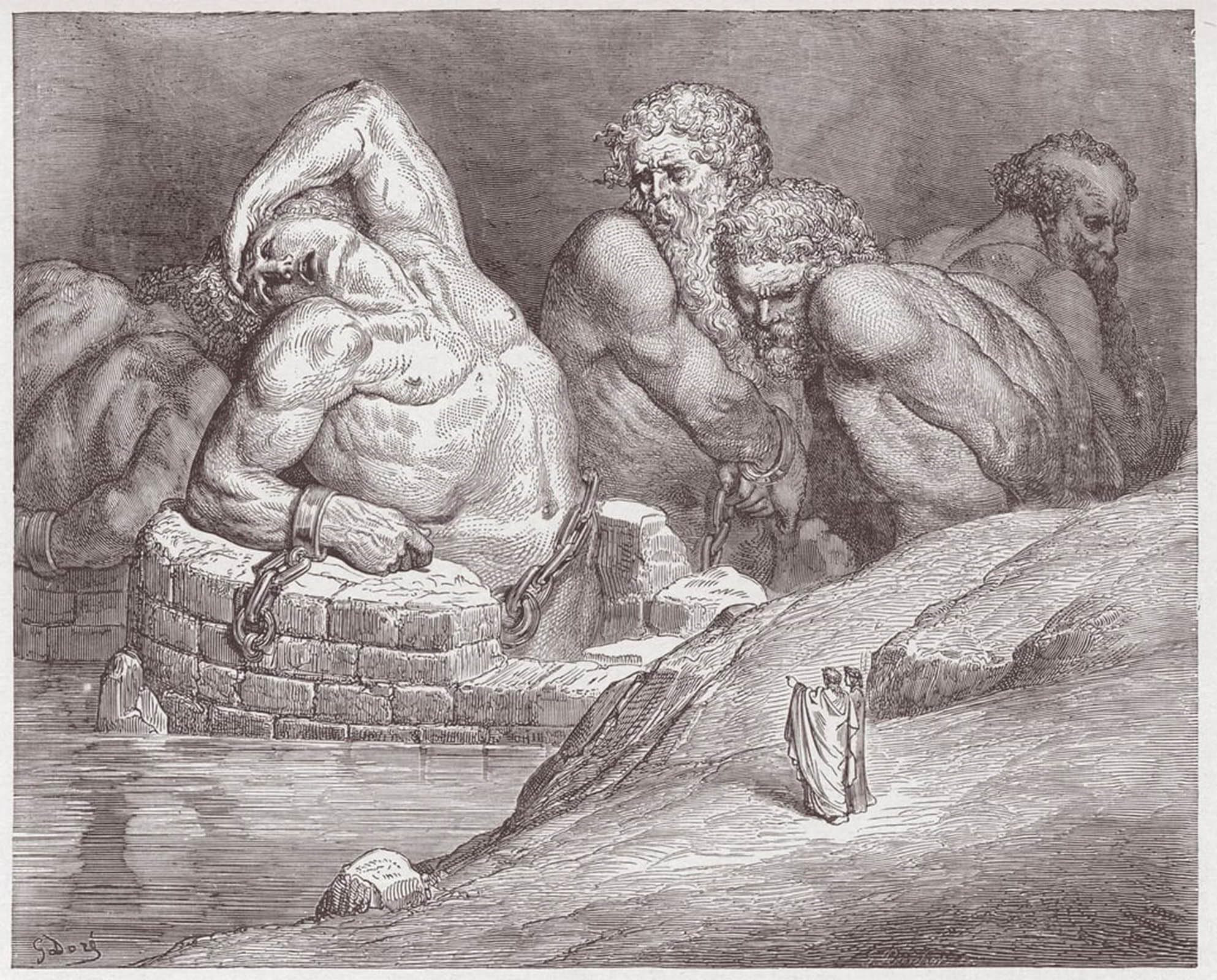 ARTXLXXBN Famous Prints Artwork Pictures Poster Painting Art the Divine Comedy by Gustave Dore Artwork Landscape Pictures for Home Decor 60x90cm