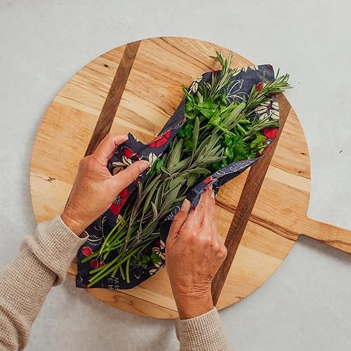 Miniatura 30 de Bee's Wrap, paquete variado de 3 envoltorios ecológicos y reutilizables para transportar comida Paquete de 3 panales