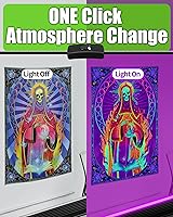 Vista 5 de Barra de Luz Negra LED de 42W, Barra de Luz Negra con Cable de 6 pies+Enchufe+Interruptor, Luces Negras para Fiesta Fluorescente, Póster