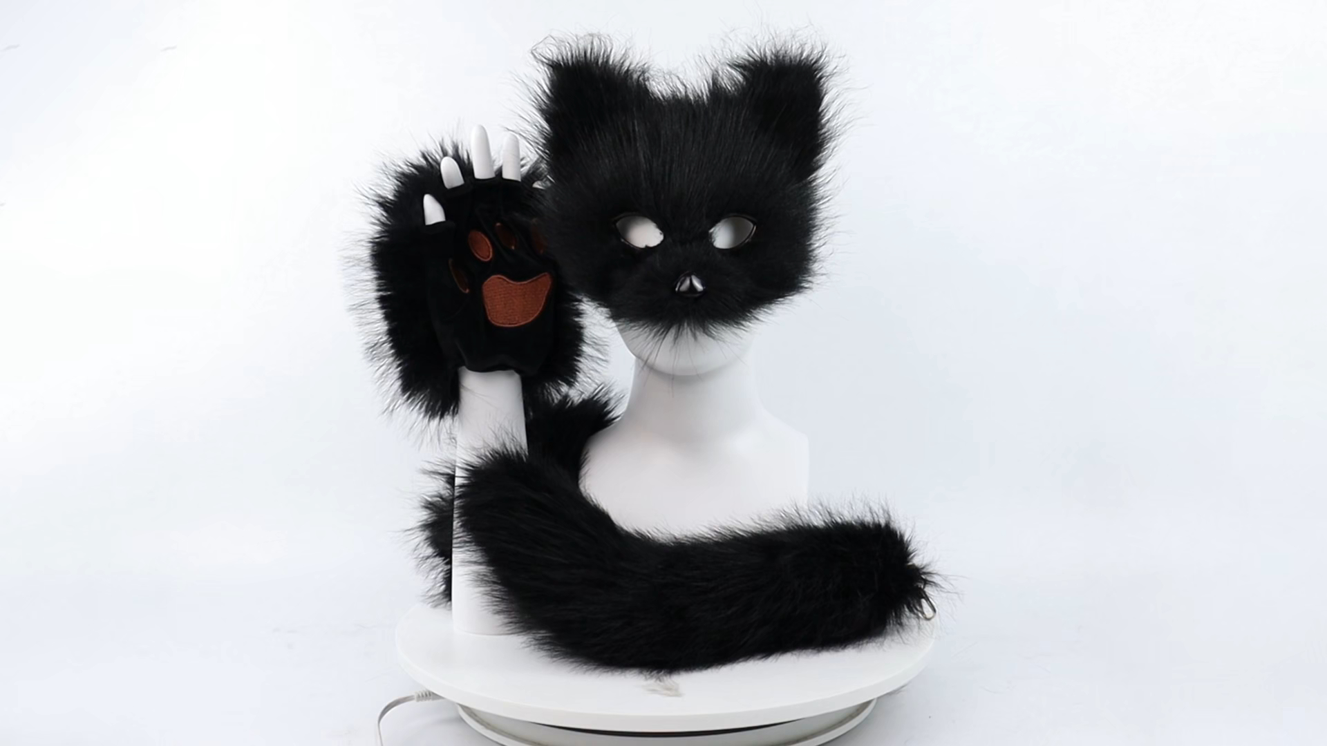 Amazon.com: COSYEARS Cat Fox Mask Tail and Paws Gloves Set Furry