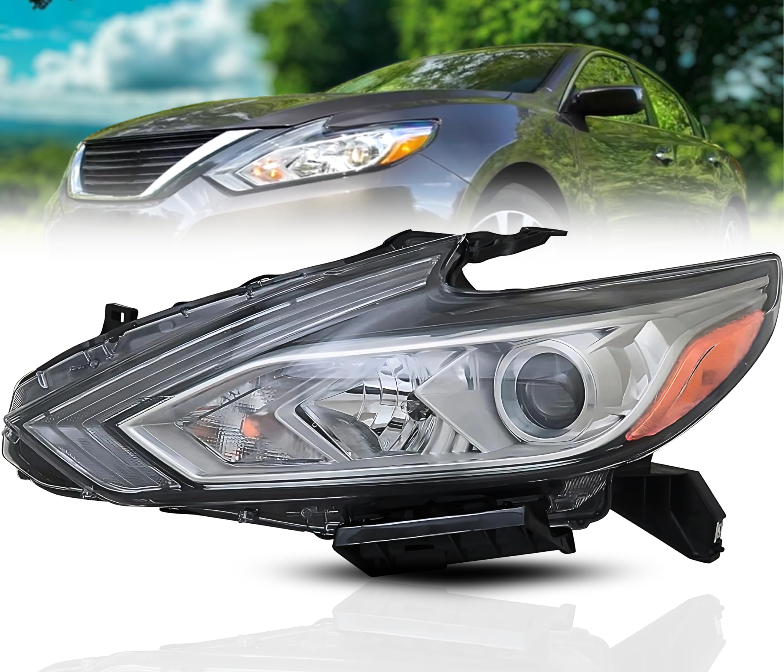 作業灯 Compatible With For Altima 2016 2017 2018 フロントバンパーライトフォグライト直接交 For 2016-2018 Nissan Altima LED Headlights High/Low Beam + Turn Signal  Bulbs Kit | eBay