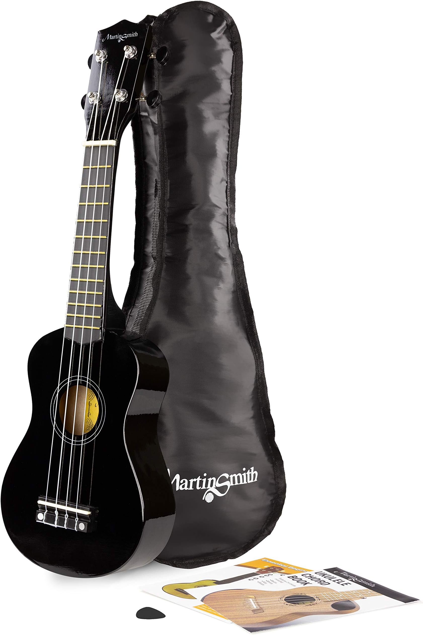 Martin Smith UK-212 Ultimate Soprano UKulele Starter Kit (Black)