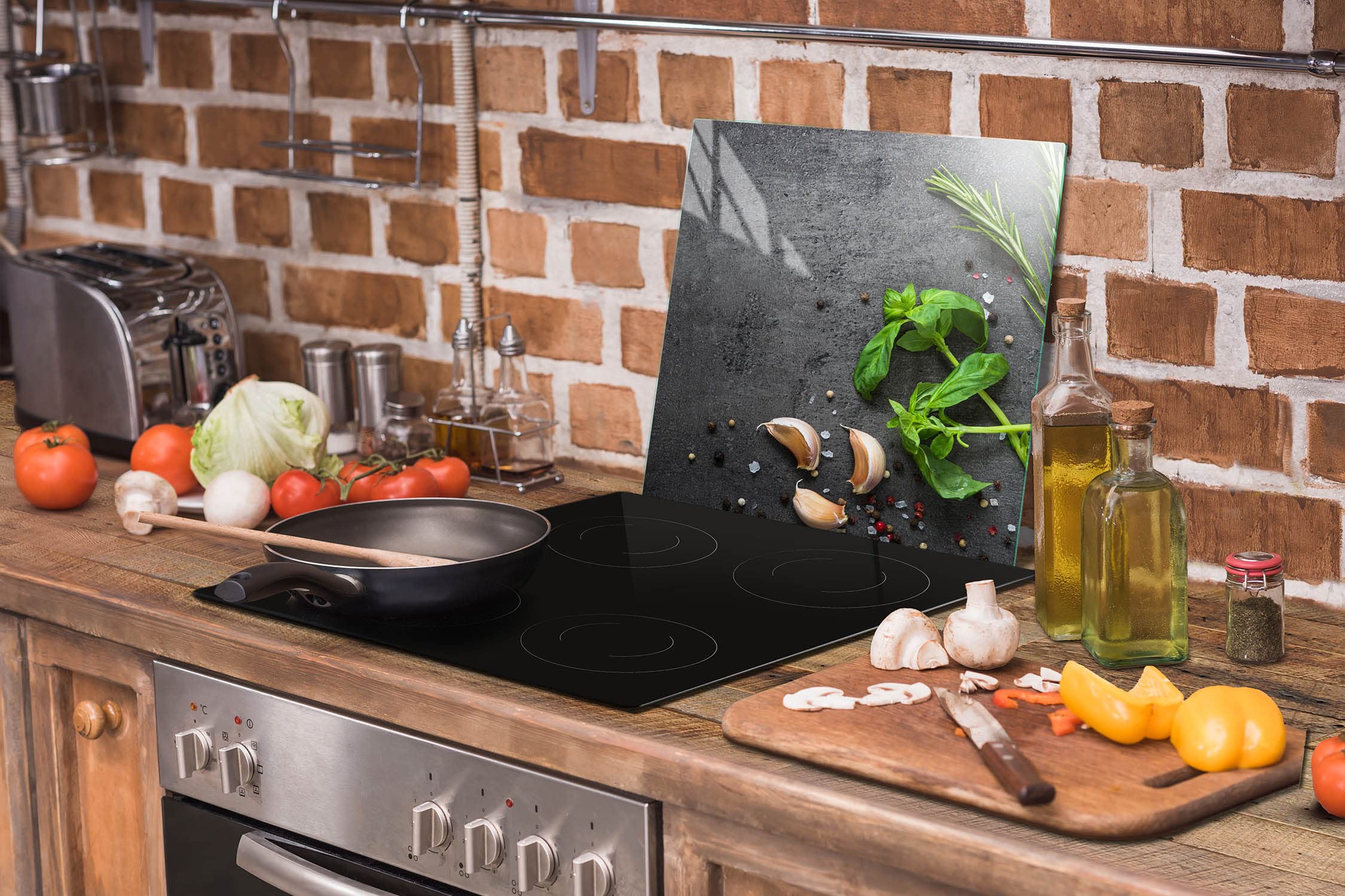 DarHaus Plaque De Recouvrement, 50 X 52 Cm, En Verre, Pour Cuisinières électrique, à Induction, Convient Comme Décoration, Protection Anti DarHaus Plaque De Recouvrement, 50 X 52 Cm, En Verre, Pour Cuisinières électrique, à Induction, Convient Comme Décoration, Protection Anti
