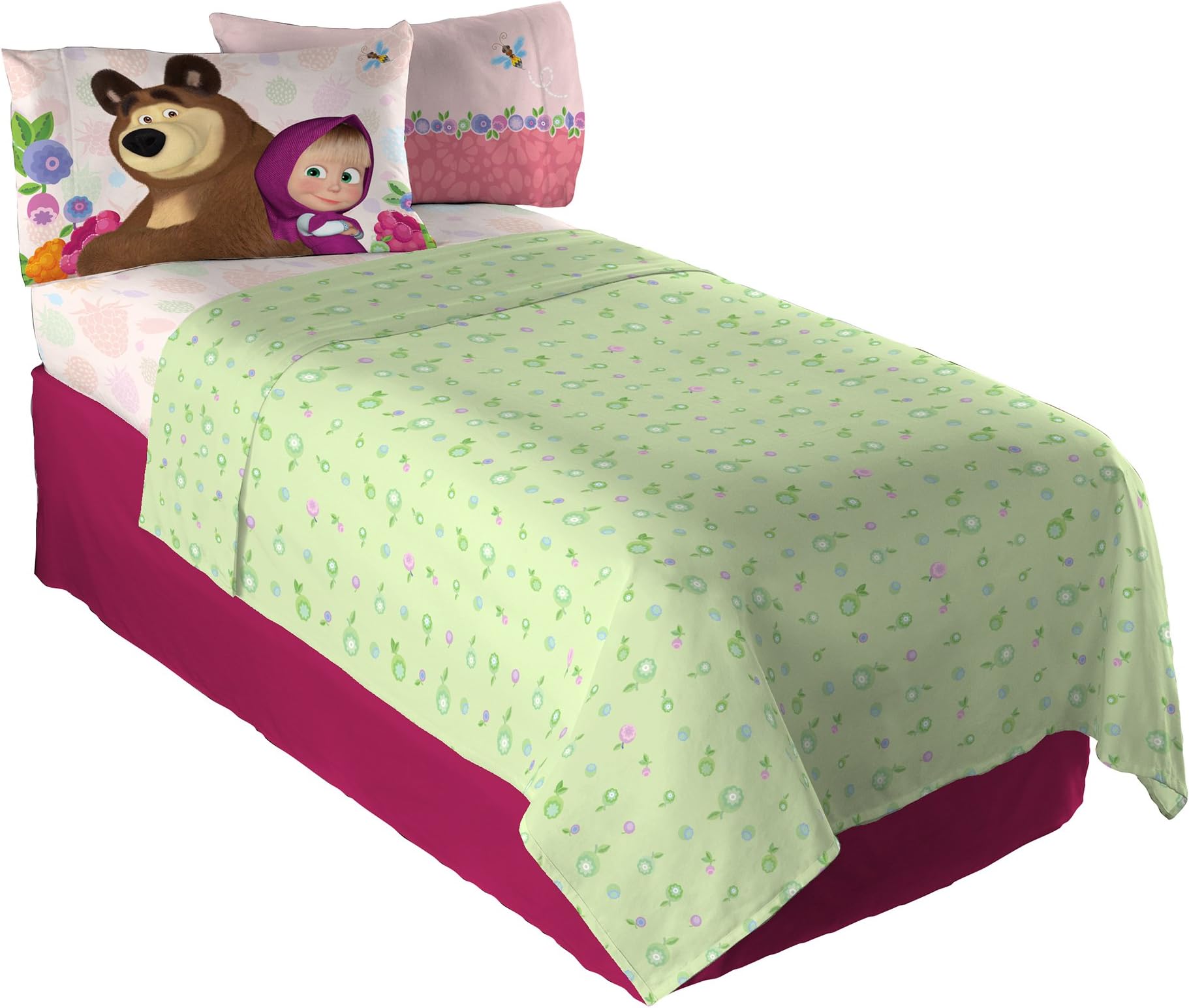 MB8038 Masha & The Bear Super Berry Full Sheet Set (Pack of 4)