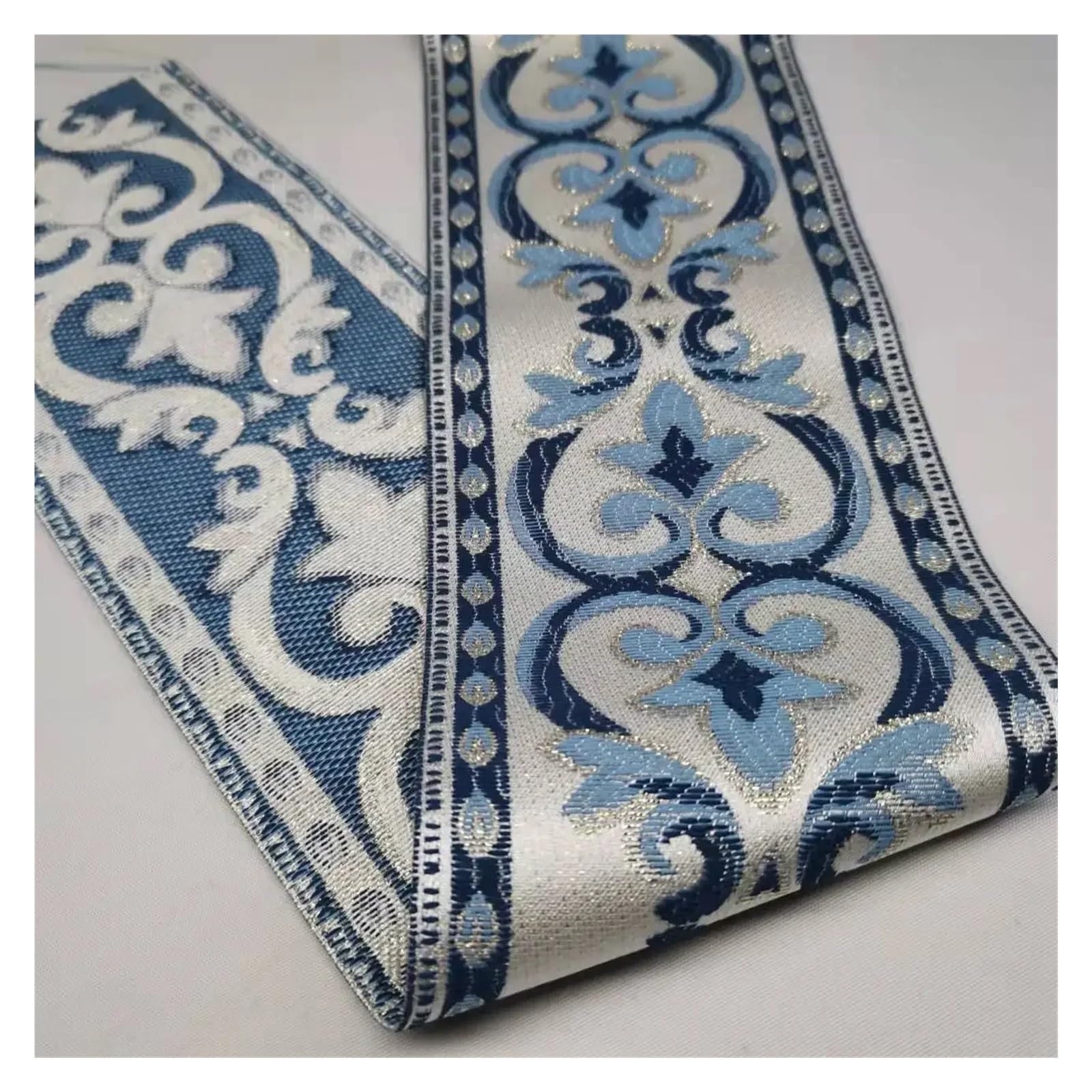 Cinta Algodon Cinta decorativa for cortina con adorno de Jacquard, 9 cm ancho, for bolso, bricolaje(2)