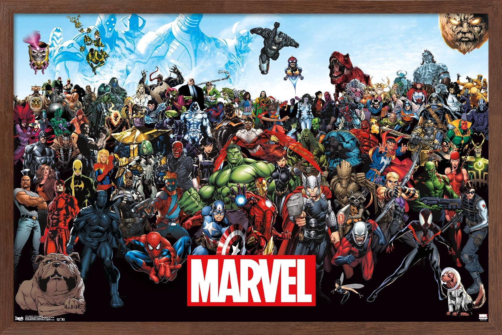 Amazon.com: Marvel Comics The Marvel Lineup Wall Poster, 34L
