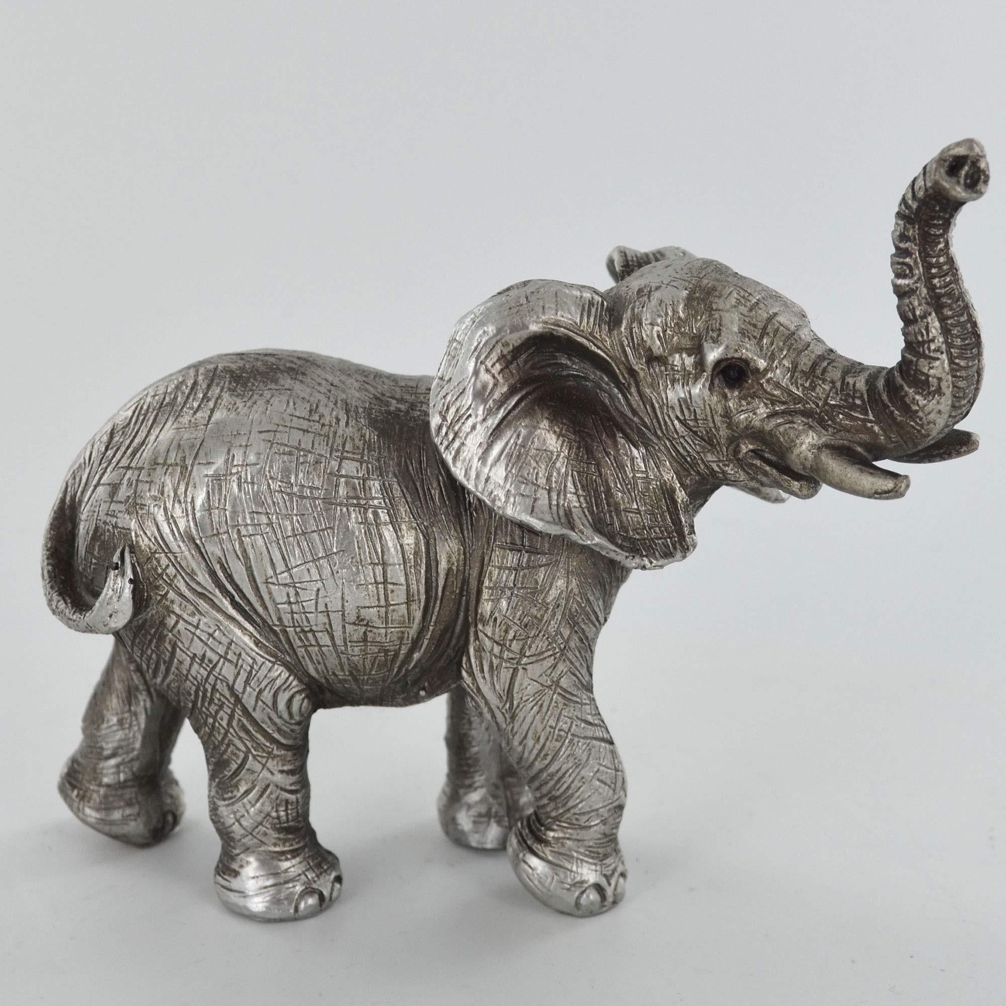 Prezents.com Silver Elephant Antique Sculpture Beautiful Home Decor Or Gift Idea H10cm