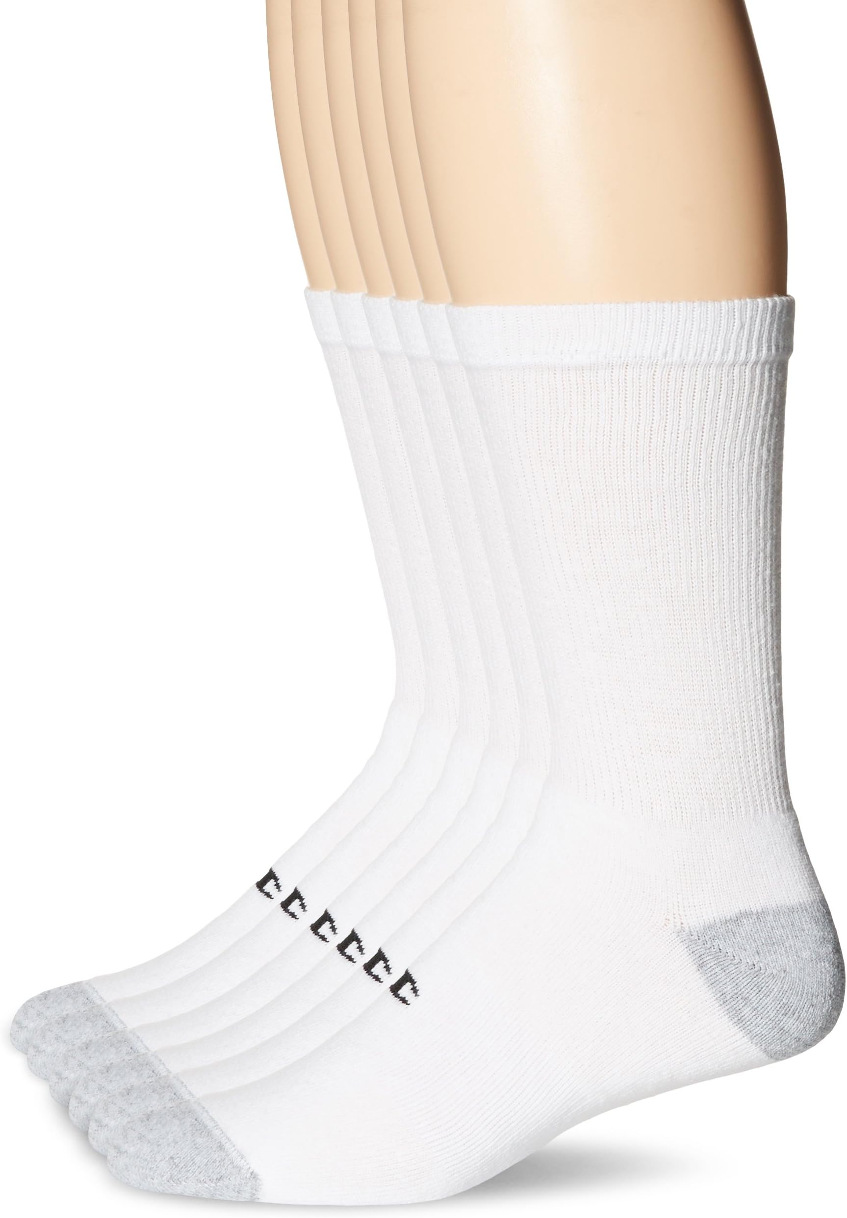 Double Dry 6-Pair Pack Cotton-Rich Crew Socks