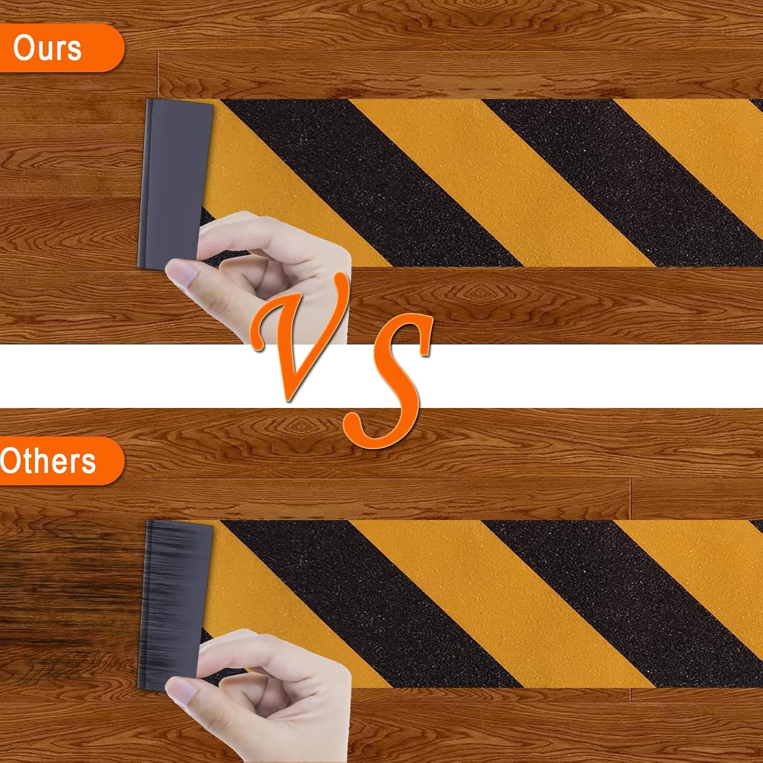 Anti Slip Grip Tape for Stairs 4Inch x 60Ft Non-Slip Strips Non Skid Safety Tape for Outdoor/Indoor Steps, Stairs, Traction Tread Staircases, Boats (Black/Yellow) - Image 3