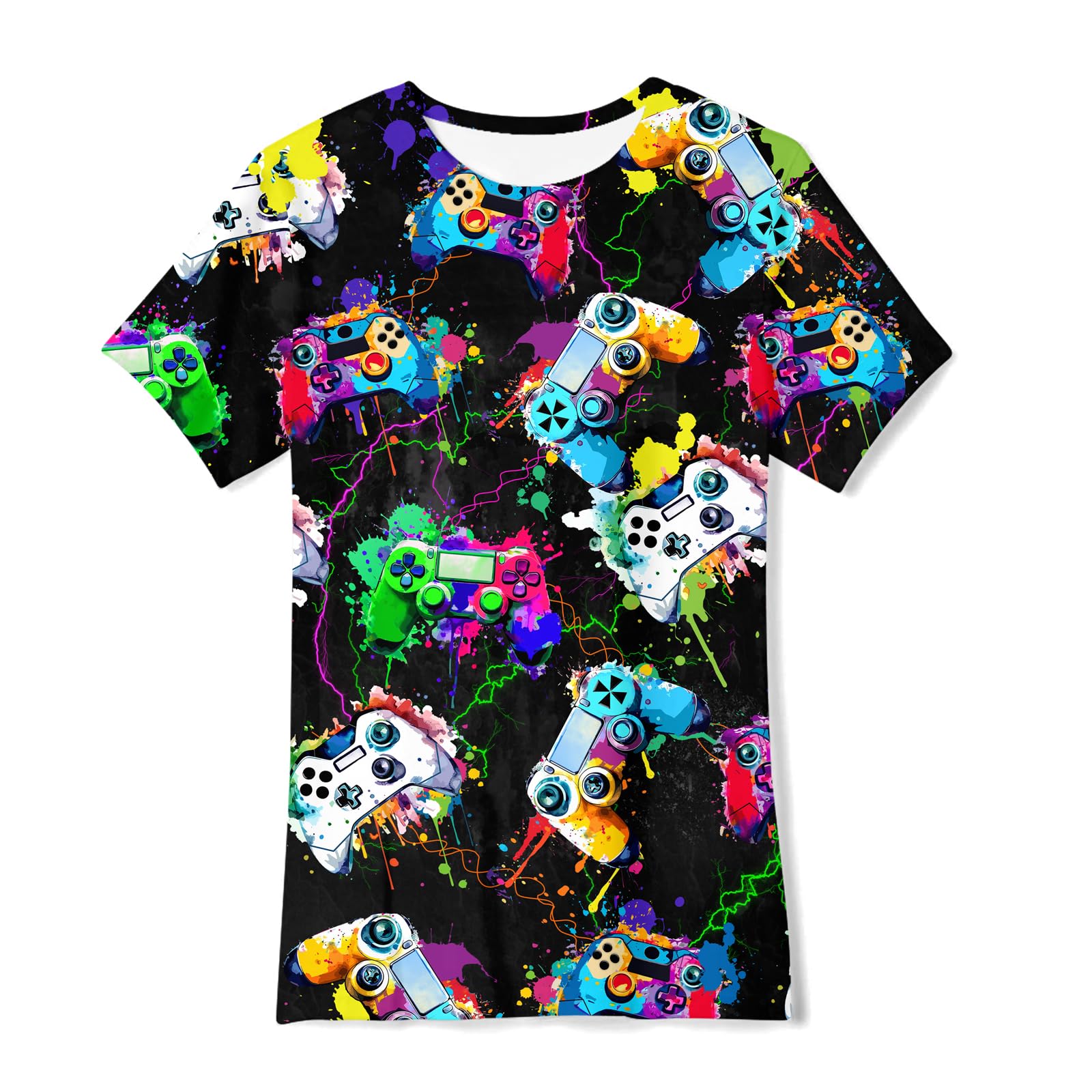 Belovecol Boys Girls 3D T-Shirt Cool Crewneck Short Sleeve Graphic T Shirt Summer Tee Shirts for Kids Teens 6-13 Years — view 19
