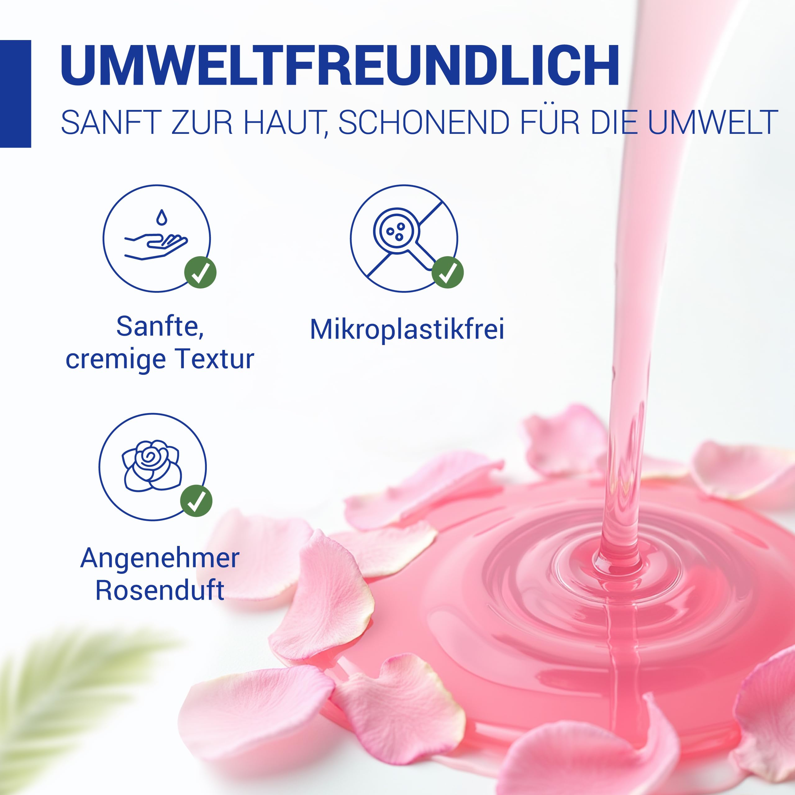 wolk Handseife Flüssig 10 Liter Rosé Kanister - Milde Seifencreme | Alkalifreie Handwaschseife mit Rosenduft, ideal als Flüssigseife Nachfüllpack für alle gängigen Seifenspender.
