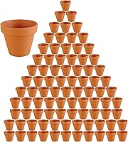 Ashland 3-Inch Rust Orange Clay Pots, 88-Pack - Bulk Terracotta Planters for Floral Arrangements & Outdoor Plants
