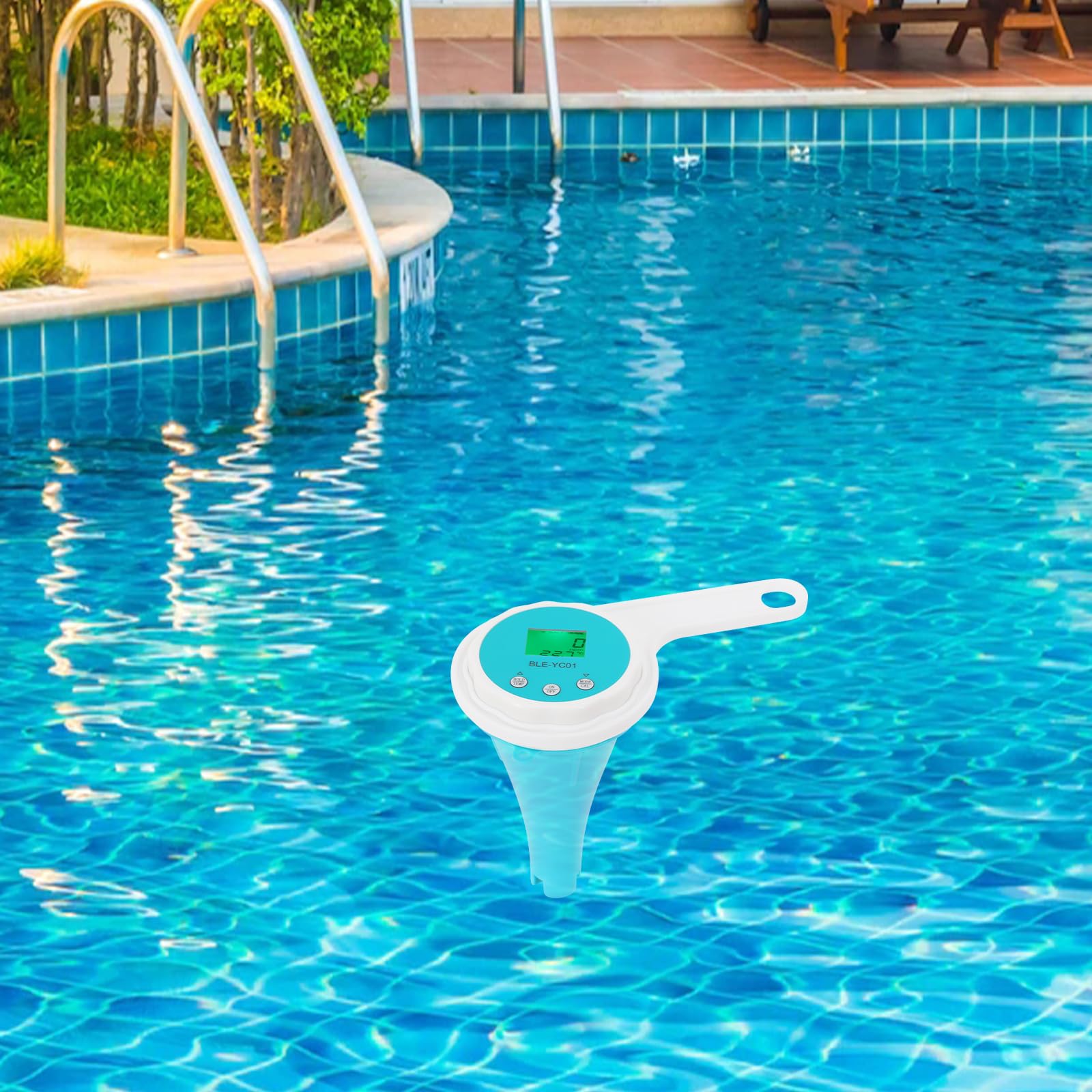Misuratore d'acqua digitale IP67, tester d'acqua potabile con collegamento Bluetooth e app per pH EC TDS ORP TEMP, tester d'acqua portatile 6 in 1, per piscina, acquario, laboratorio acqua potabile