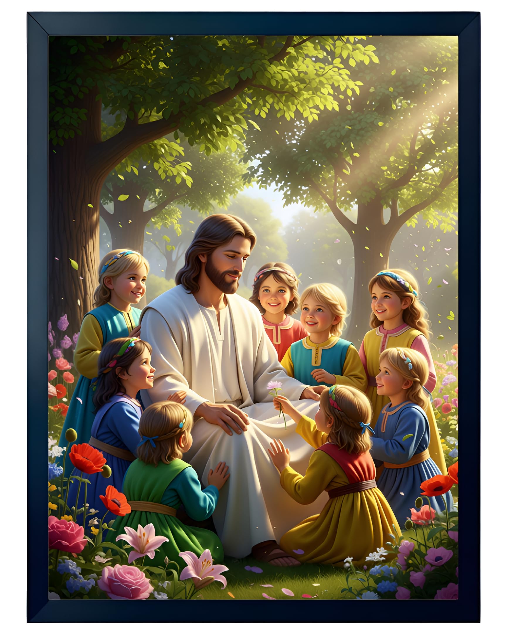 Jesus Christ Sacred Heart Photo Frame - Golden Black -9 Jesus Christ Sacred Heart Photo Frame - Golden Black -9