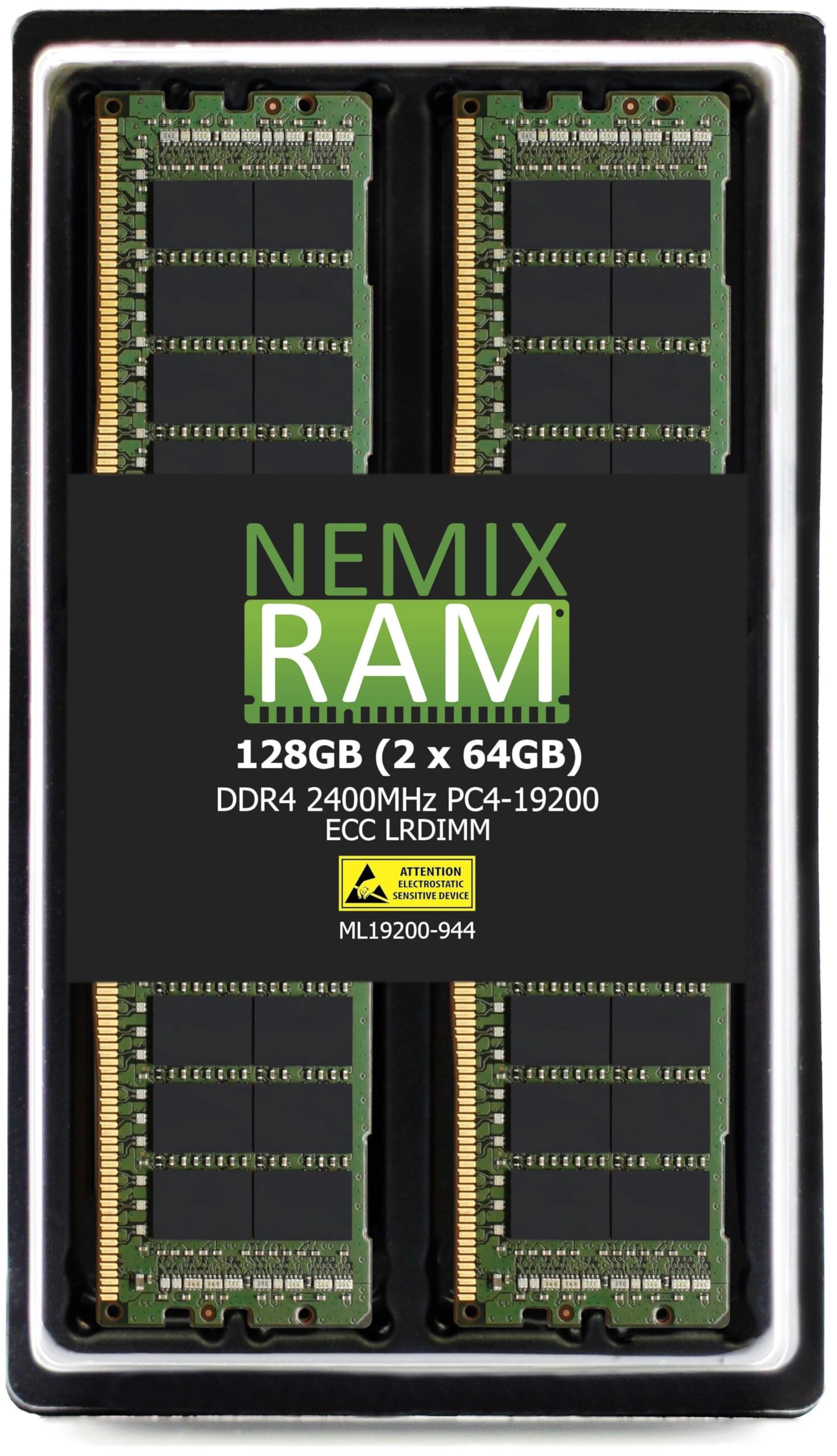 NEMIX RAM 128GB (2X64GB) DDR4 2400MHZ PC4-19200 4Rx4 1.2V 288-PIN