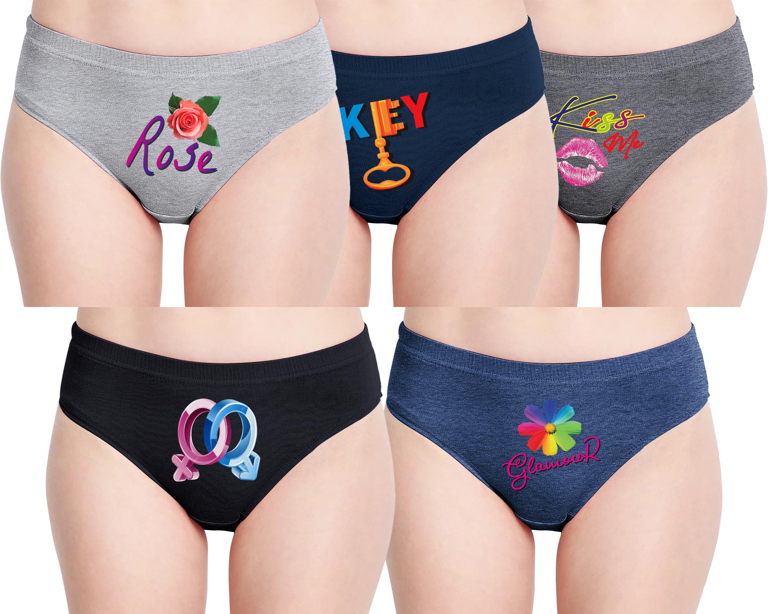 Womens Cotton Regular Panties (Pack of 5)-image-0
