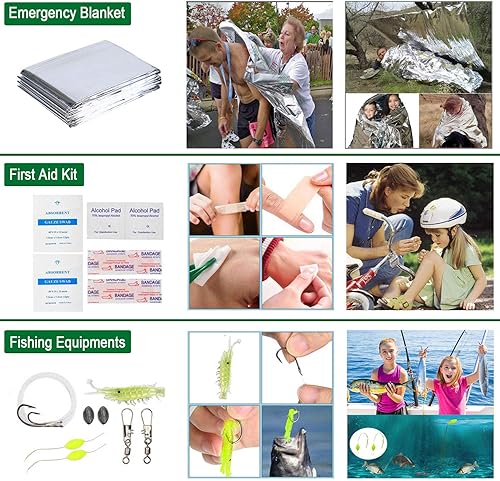 Miniatura 2 de Kit de supervivencia 35 en 1, kit de primeros auxilios, equipo de supervivencia, herramienta de supervivencia regalos para hombres, novio, él,