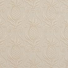 Ivory White Pineapple Jacquard Woven Upholstery Grade Fabric by The Yard - SKU: Pineapple Ivory