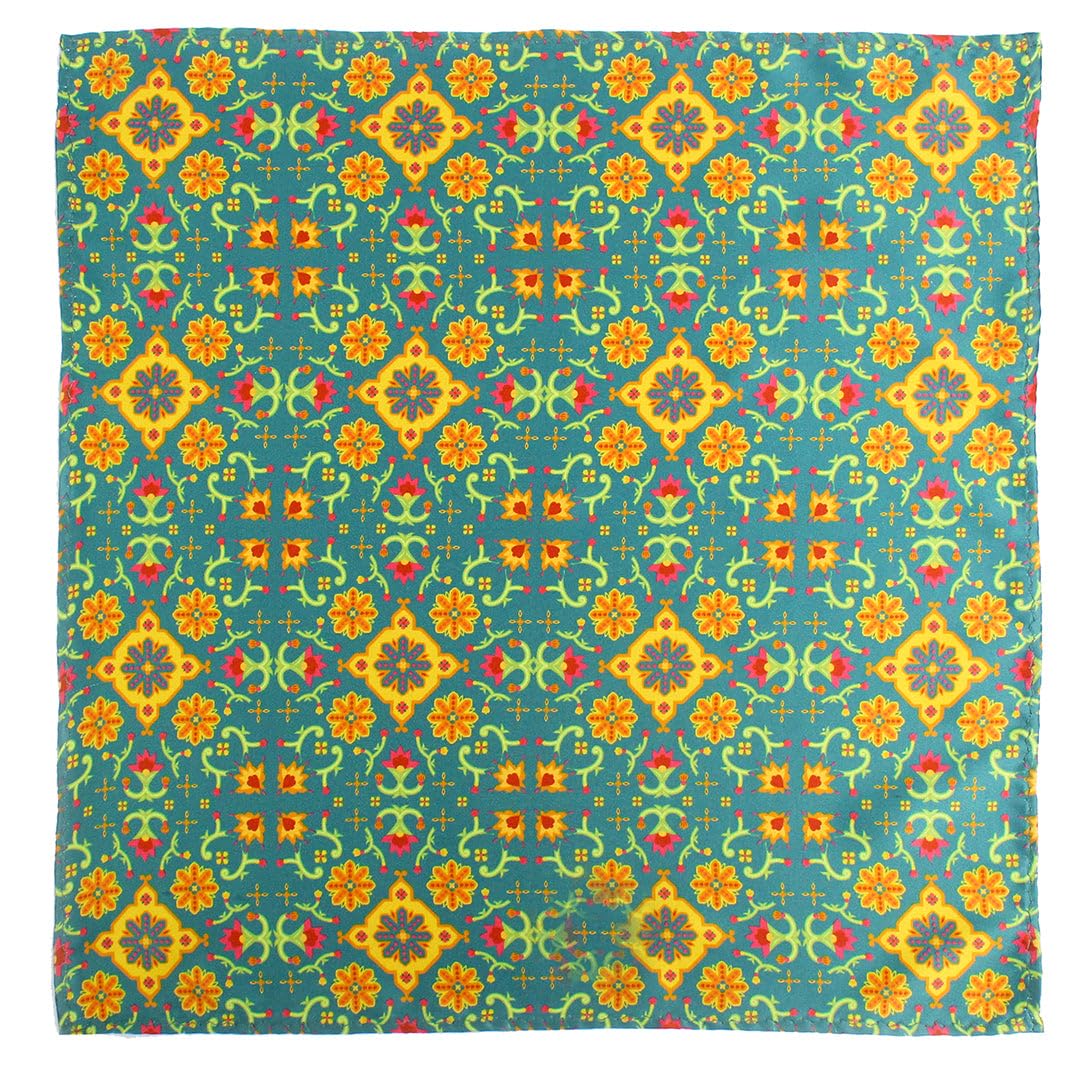 peluche Sacred Symmetry Elegance Multicolor Pocket Square for Men (14X14 inches)-picture-36