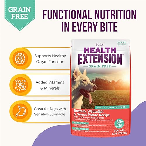 Vista 47 de Health Extension Alimento seco para perros con salmón y batata sin granos, más de 30 superalimentos y probióticos para todas las etapas de la vida