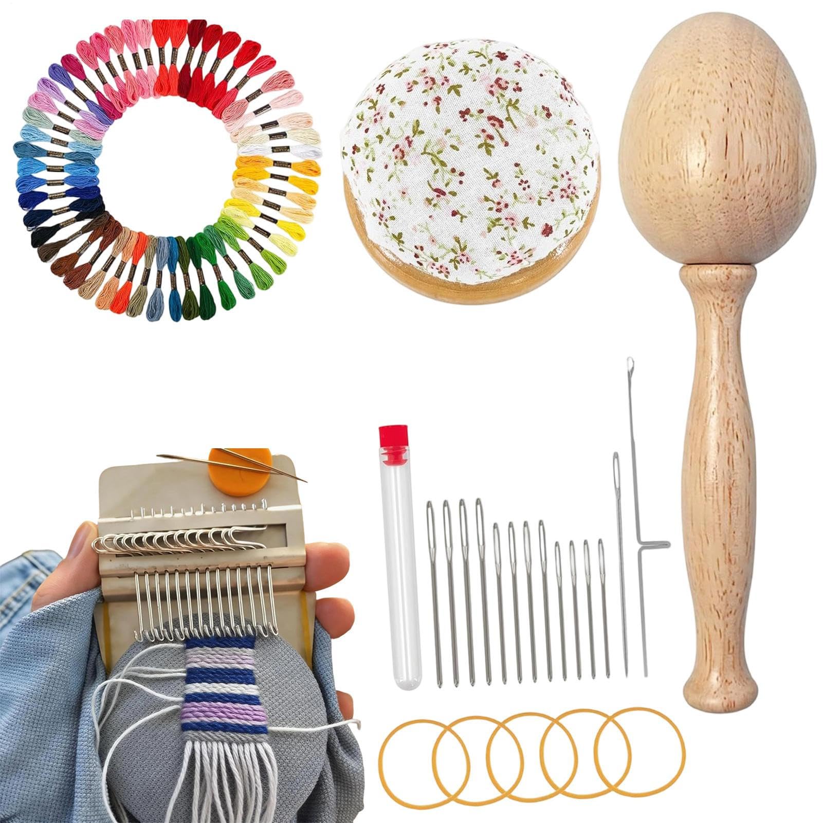 Kit de reprisage de chaussettes et patch en tricot pour réparation rapide - 8