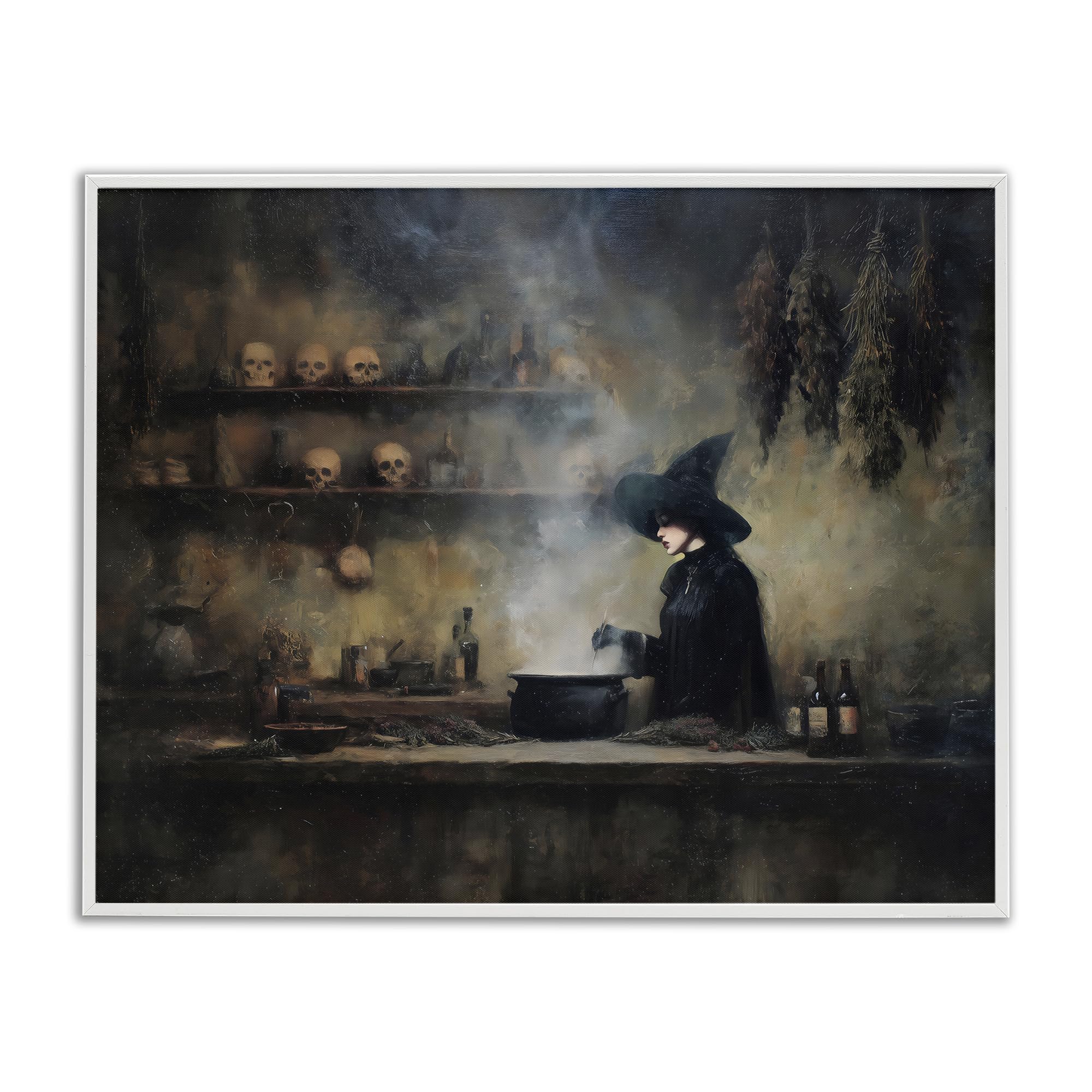 Cadre Witch's Cauldron Brew Stupell Industries pour une ambiance mystique d'Halloween