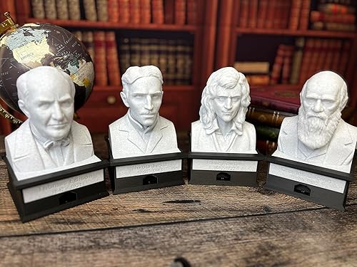 Miniatura 3 de MunnyGrubbers - Abraham Lincoln - Talking Busts - Juguete coleccionable de plástico - Presiona el botón para una cita o un hecho divertido - (mármol)