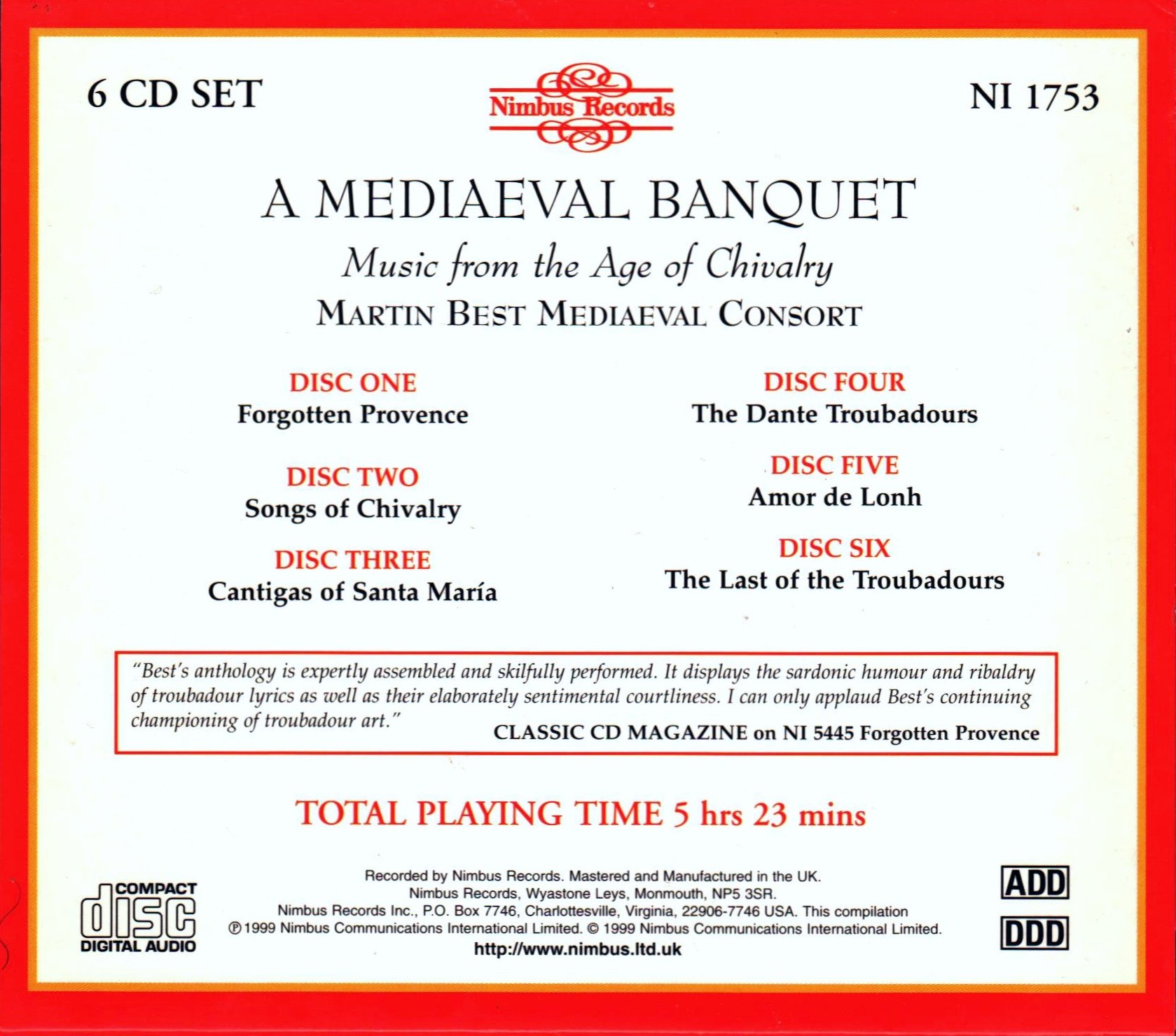 A Medieval Banquet (Music From The Age Of Chivalry)