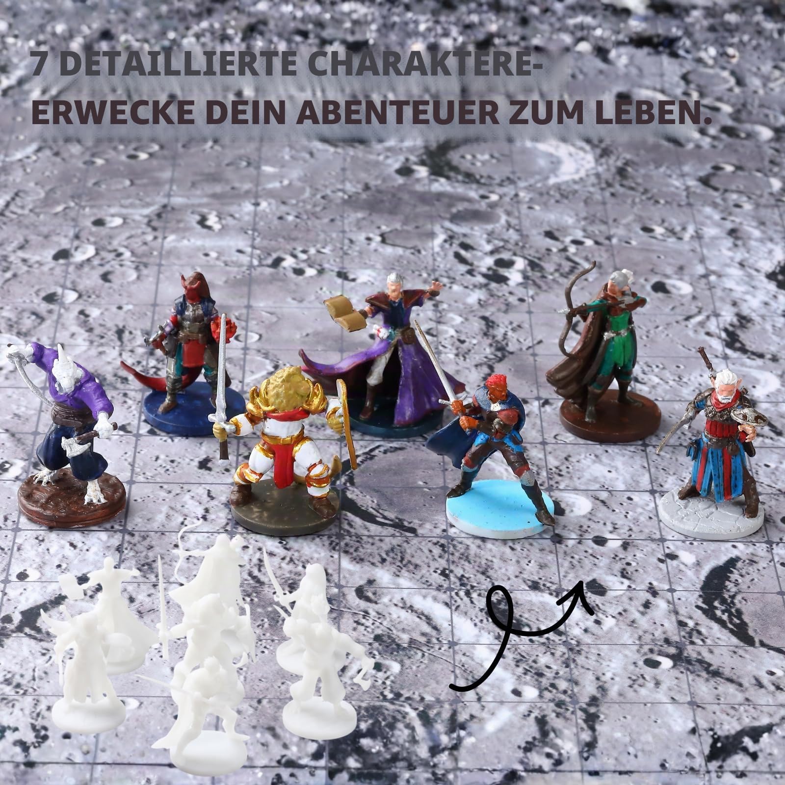 Modelle Paint Set für Miniature Geländebau Hobbymaler Farbmischfähigkeit | 22x15ml Acrylfarben (Gold&Silber,Primer&Shade),7 Minis, für DND WH40K Miniaturen Paiting Gift Malanfänger Einsteiger ohne Mal