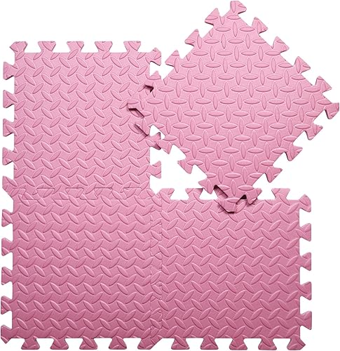 Tapete de juego de espuma EVA, 16 azulejos coloridos para bebé, tapete de juego cuadrado para niños con color sólido, azulejos de espuma