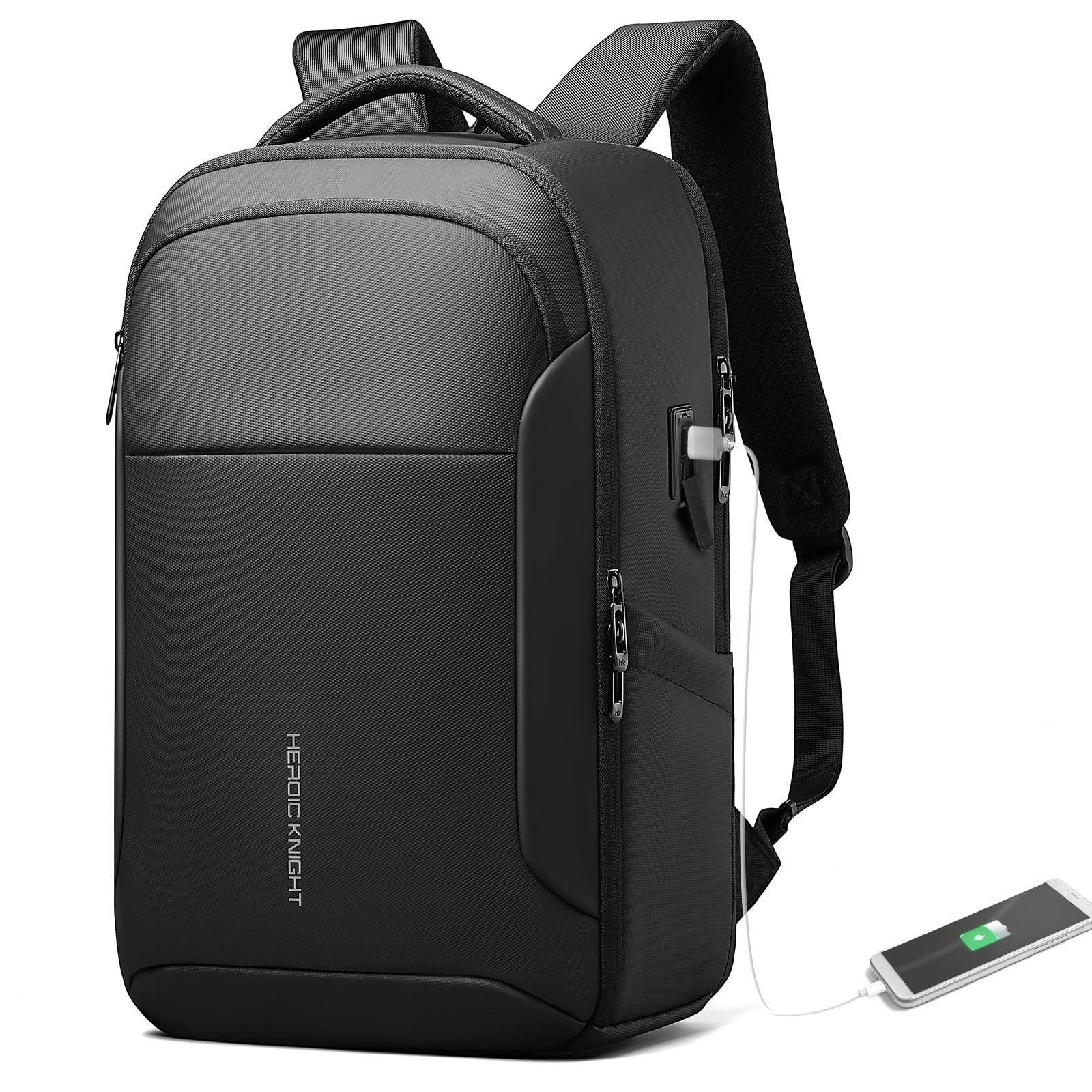 30L Zaino Viaggio Cabina Aereo 40x30x20 per 17.3''Laptop | Zaino Business Uomo con USB A&C, Zaino Porta PC Computer Impermeabile Antifurto per Lavoro Ufficio Università, Nero