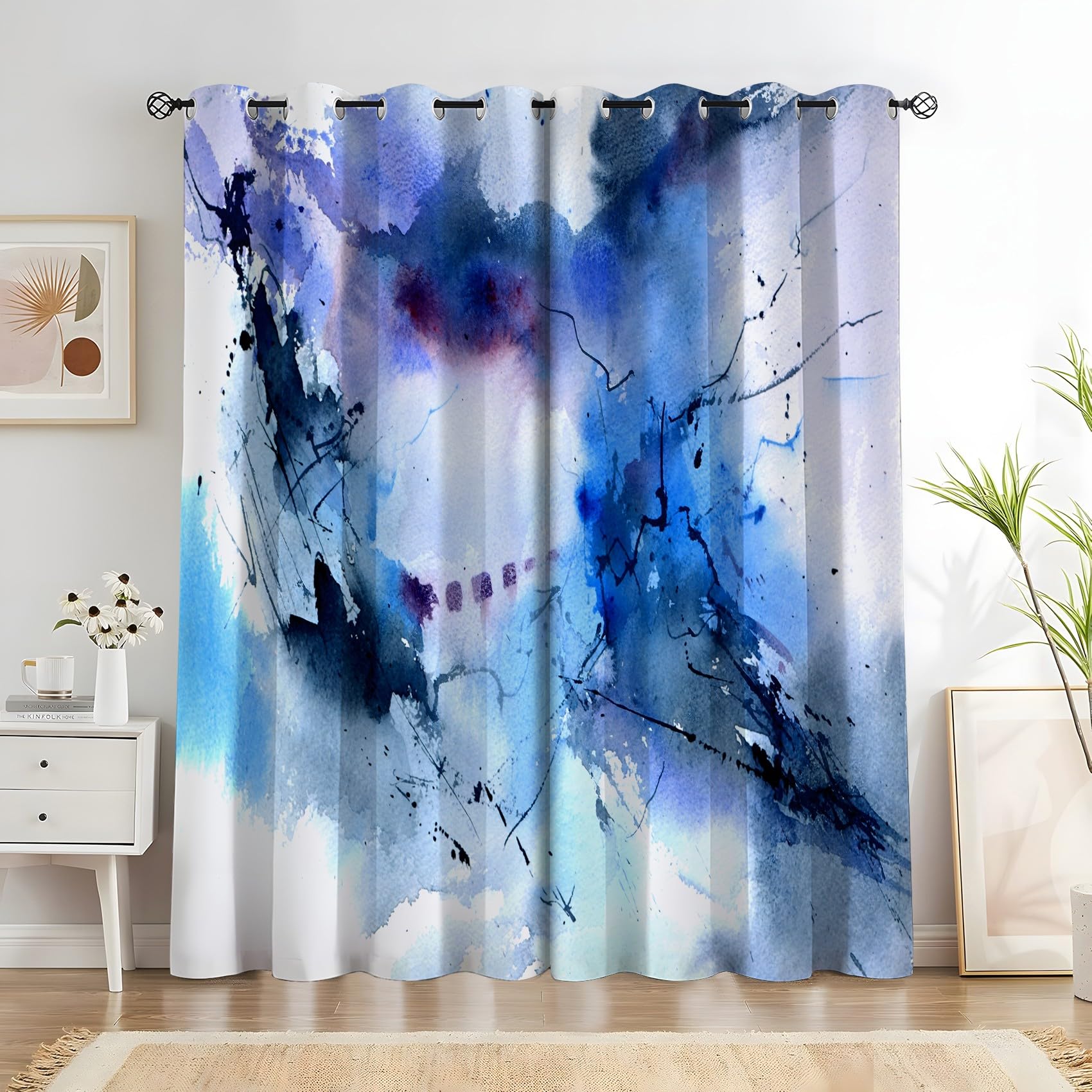 Rideaux occultants pour chambre d'enfant et salon moderne en 3D