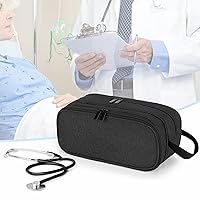Vista 7 de Trunab Estuche para estetoscopio con capacidad para 2 estetoscopios o manguito de presión arterial, compatible con 3M Littmann/MDF/ADC, estuche
