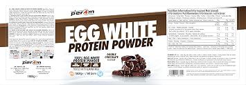 Per4m 100% Pure Free Range Egg White Protein Powder | High Protein Shake with Added MCTs | Gut Friendly, Lactose-Free & Essential Amino Acids (1.8kg, Double Chocolate)