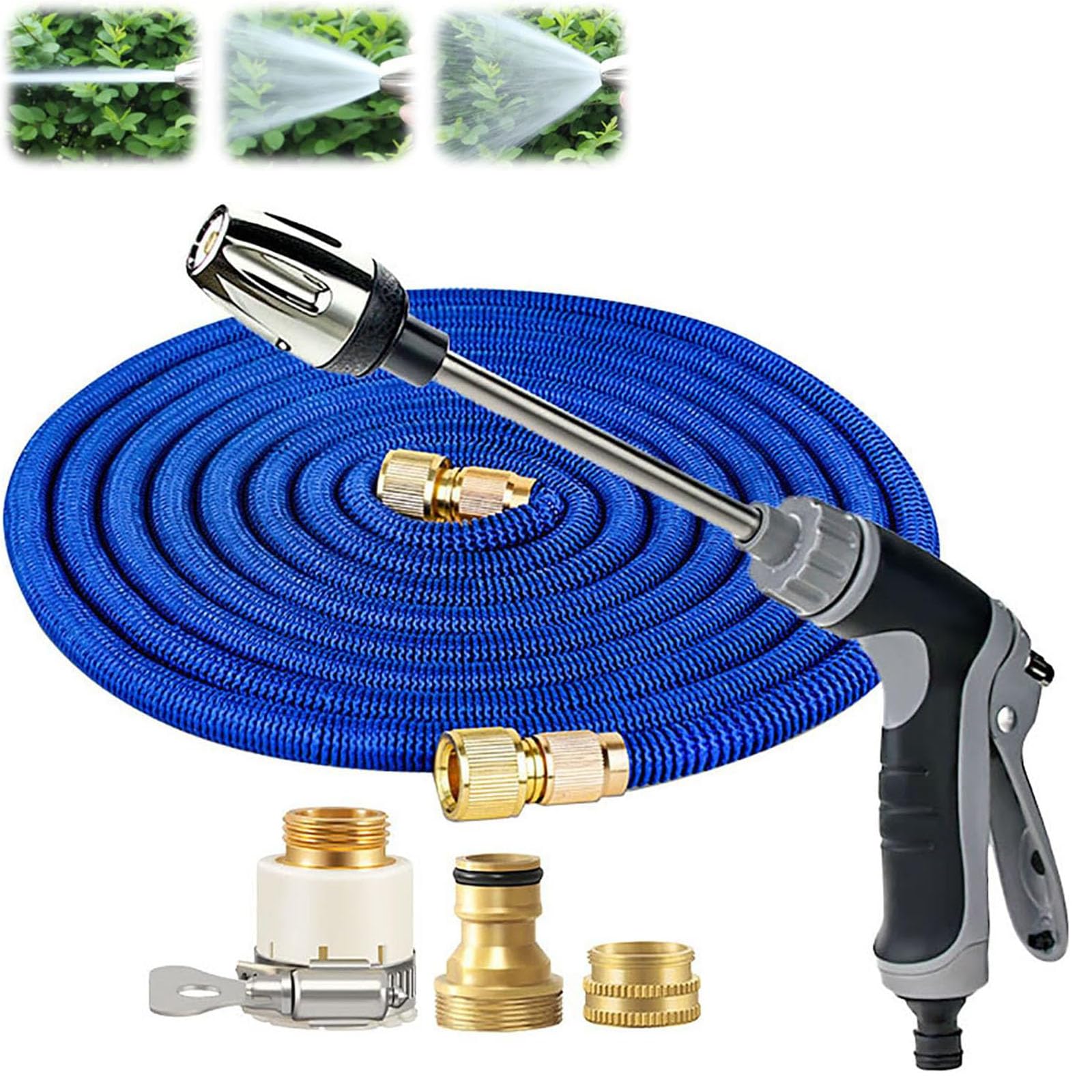 Jetterix Pressure Washer, Jetterix-Hochdruckdüse, Jetterix-Sprühdüse – Verwandeln Sie jeden Schlauch in einen Hochdruck-Wasserstrahl (1 Set + 15 m Schlauch)