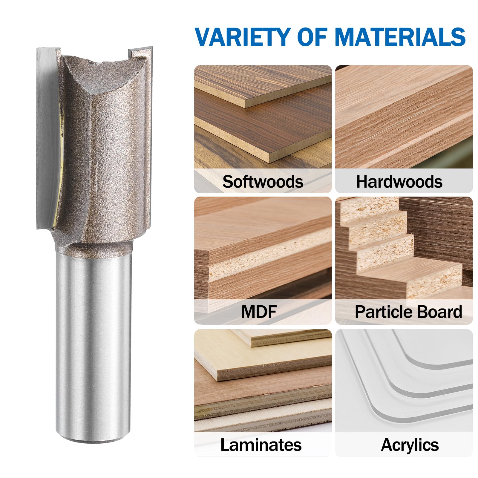 Freud Router Bits HARFINGTON 2-Piece Straight Router Bit Set - 1/4