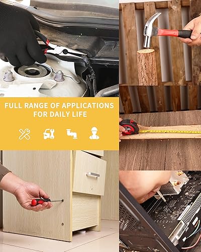 Miniatura 5 de Essential Man's - Kit de caja de herramientas pequeña para casa, juego de llaves de vaso de caja de herramientas para el hogar, mini juego de