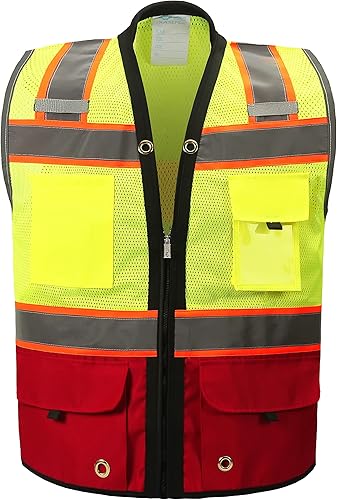 Shine Bright Chaleco de seguridad  Alta visibilidad con correas reflectantes y bolsillos  Premium, suave, duradero y transpirable