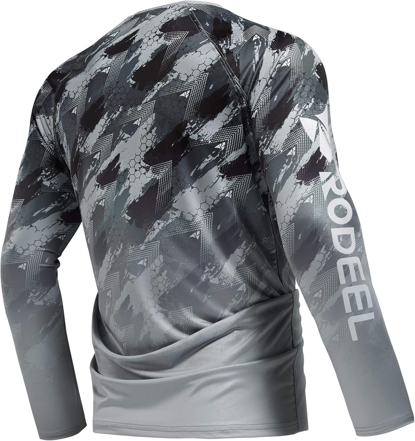 Rodeel Mens Loose-Fit Fishing T-Shirt Vented River Bluff Performance Long Sleeve Shirt UPF 50 Sleeve