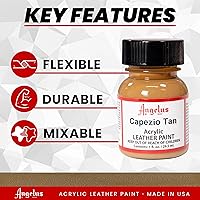 Vista 79 de Angelus - Pintura acrílica para cuero, 1 onza líquida (paquete de 1), color turquesa