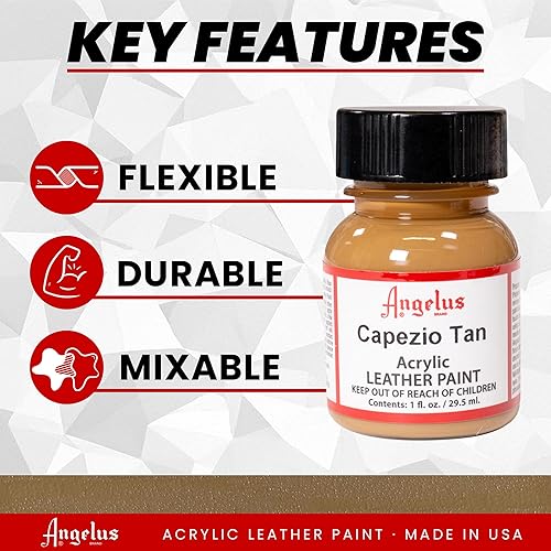 Miniatura 79 de Angelus - Pintura acrílica para cuero, 1 onza líquida (paquete de 1), color turquesa