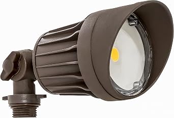 Westgate FLS-10W-50K-BR LED Security/Flood Lights Outdoor, 10W, Die-Cast Aluminum, 1 Lamp Head, 5000K, 950lm, IP65, 100-130VAC, 70,000 Hr Lifespan,
