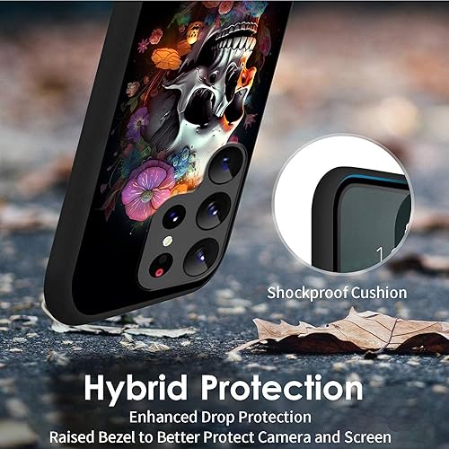 Miniatura 665 de Funda protectora para Samsung Galaxy A13 5G/A04S para Samsung Galaxy A13 5G/A04S, funda de silicona TPU suave con calavera de rosa, diseño elegante