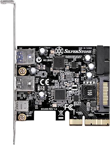 Miniatura 3 de SilverStone Technology Silverstone Tarjeta PCIe USB 3.1 y 3.0 con conector externo tipo C e interno de 19 pines ECU05 Componentes Otros