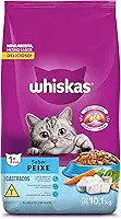 Ração Whiskas para gatos adultos castrados, Peixe, 10,1 kg